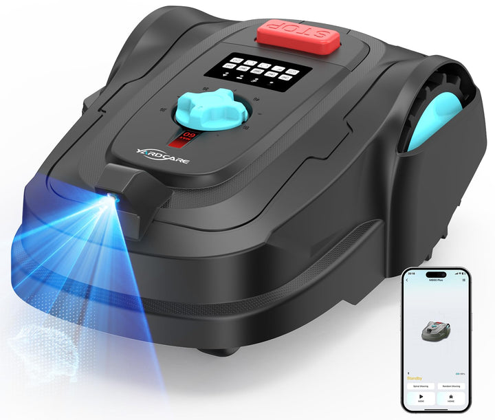 YARDCARE M800Plus Mähroboter ohne Begrenzungskabel,GPS Positionierung+3D Vision Rasenmäher Roboter o