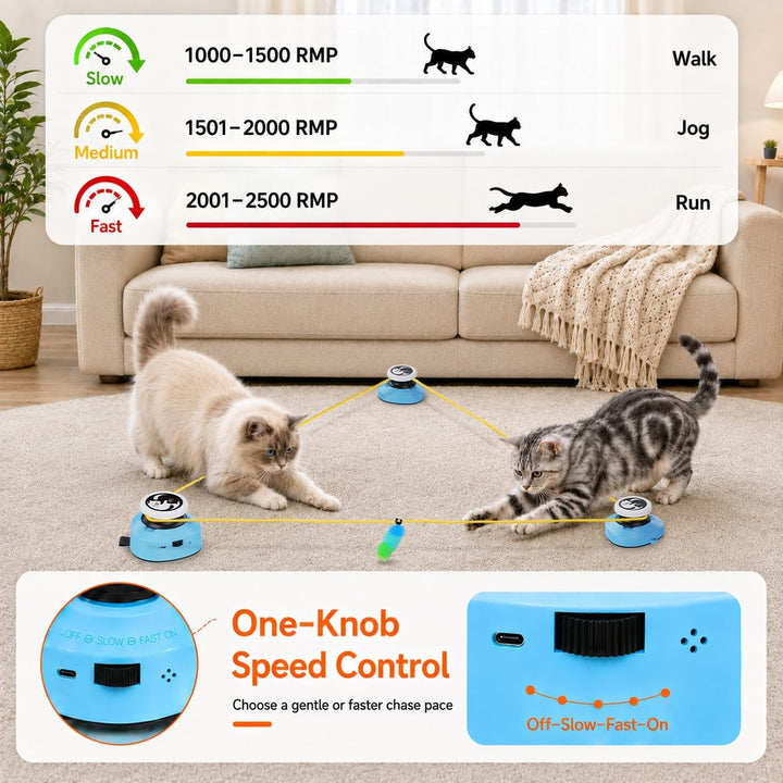 ITSHINY Katzenspielzeug Elektrisch, Katzenlaufrad, Interaktives Katzenspielzeug Selbstbeschäftigung