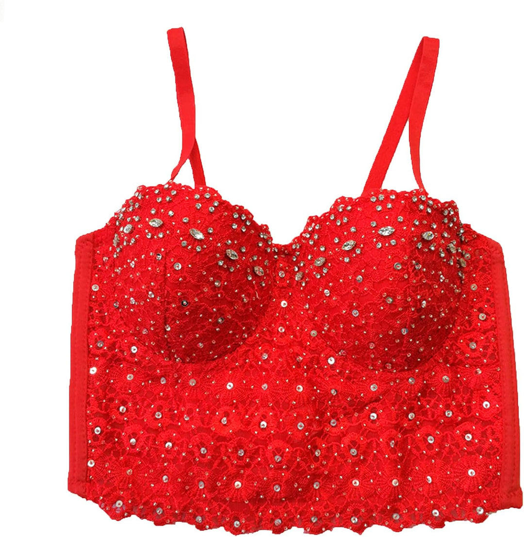 Damen Korsett Bustier BH Dessous Tank Top Trägertop Crop Top Corsage Clubwear Shirt Unterhemd top XS
