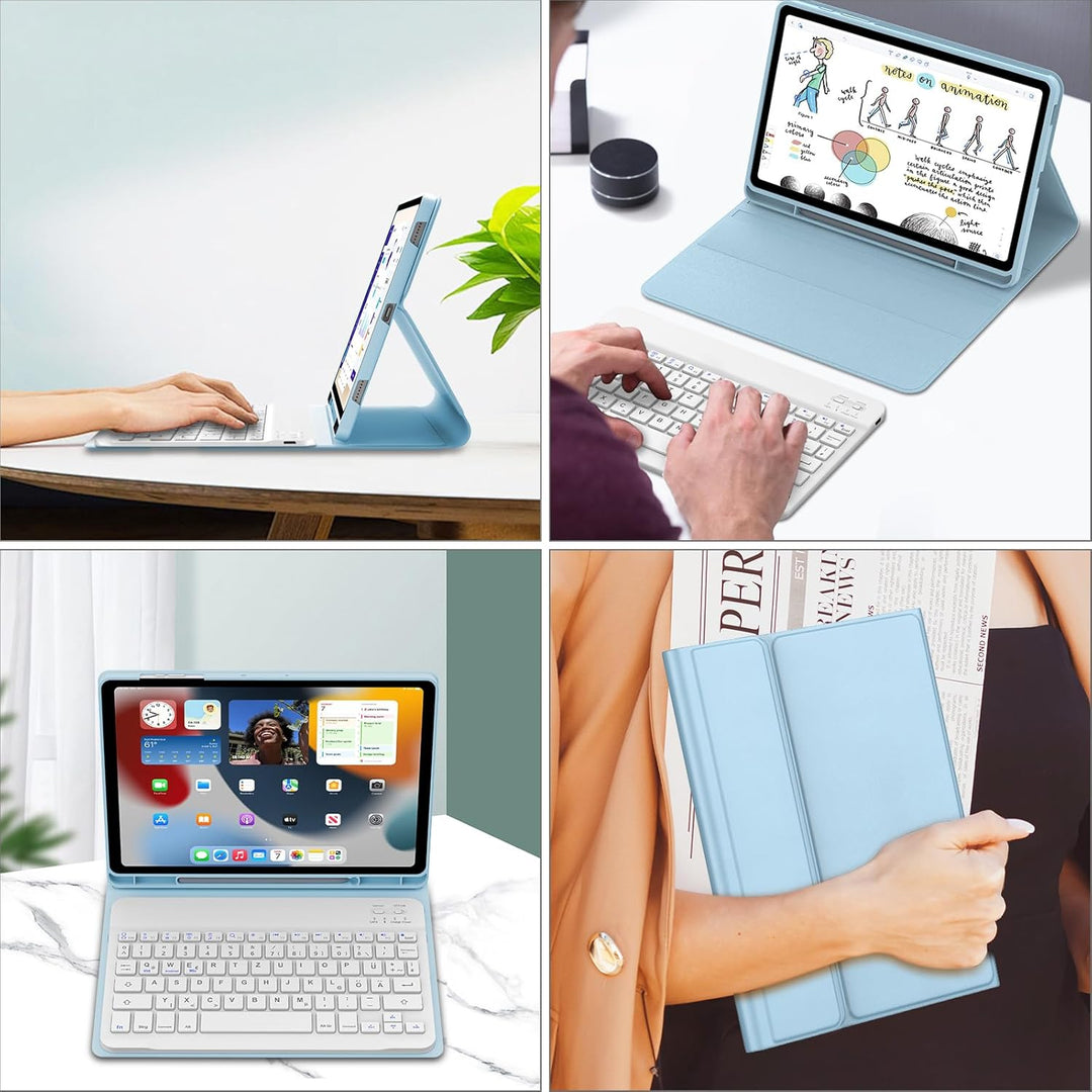 IVEOPPE Tastatur für Samsung Galaxy Tab S6 Lite 2024, Hülle mit Tastatur Galaxy Tab S6, Bluetooth Ma
