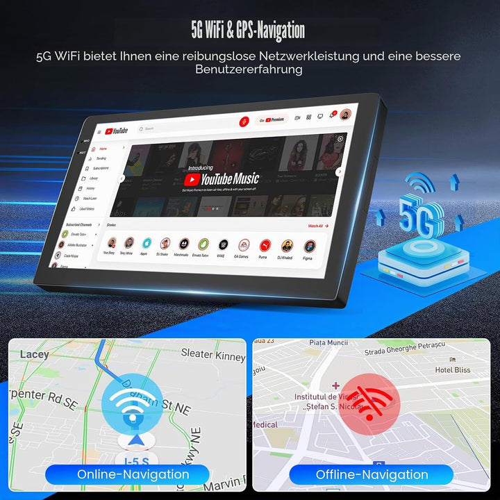 Hikity 4+64G Android 15 Autoradio für FIAT DUCATO 2010/Citroen Jumper/Peugeot Boxer, 9" Incell Bilds