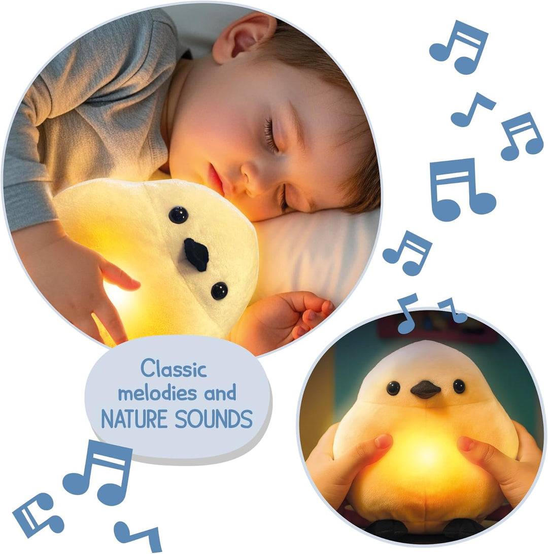 Lisciani - Montessori Baby - Snow Fairy - LED Nachtlicht Plüschtier für Kinder 1–4 Jahre - Sanftes L