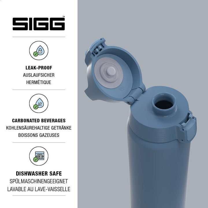Sigg - Edelstahl Trinkflasche - Shield ONE - Für Kohlensäurehaltige Getränke Geeignet - Auslaufsiche