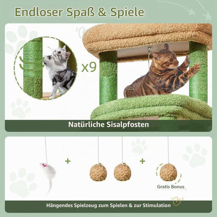 Taoqimiao 180CM Kratzbaum Gross XXL, Katzenbaum Grosse Katzen Stabil kratzbaum Maine Coon mit Katzen