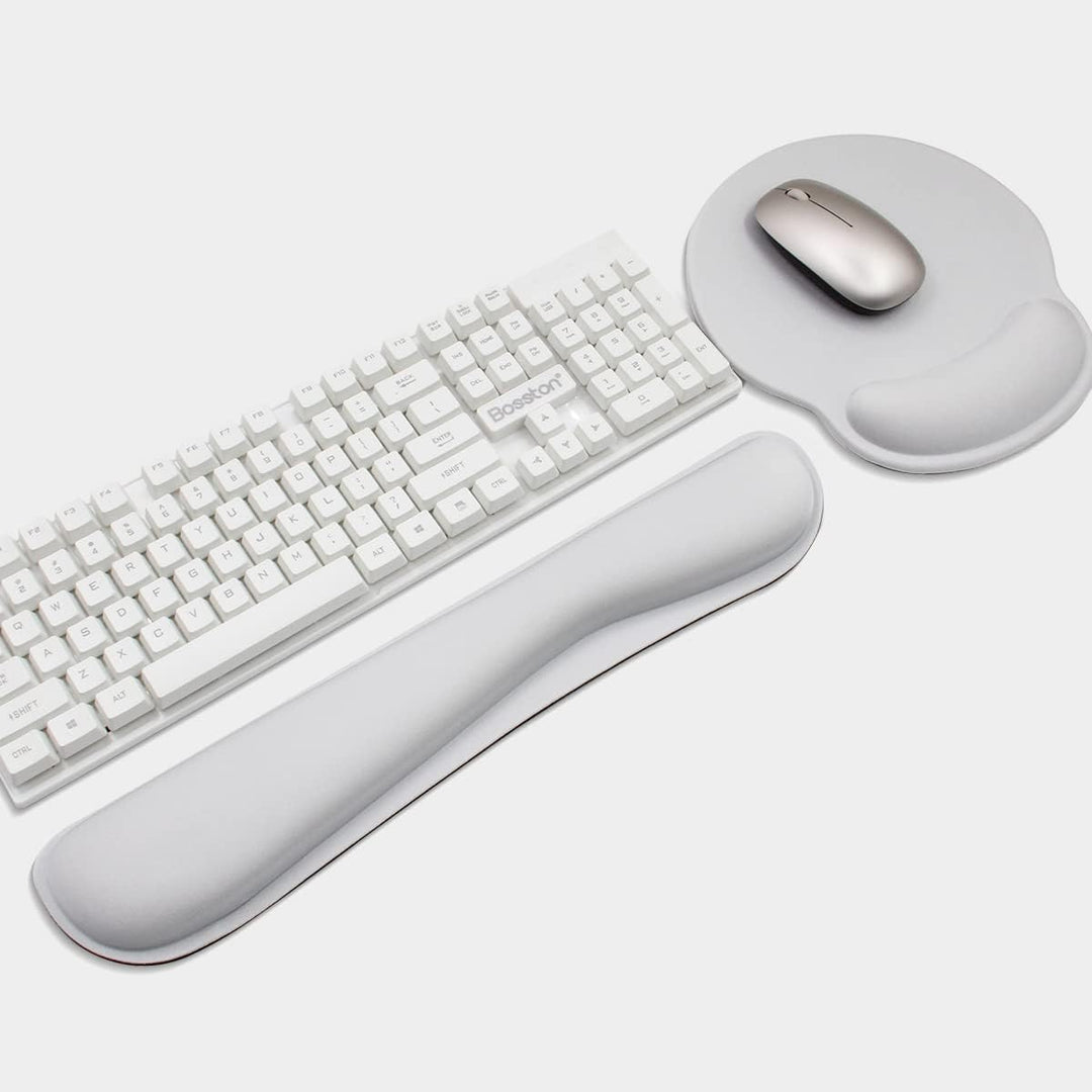 AOKSUNOVA Mauspad mit Gelkissen Mousepad mit Handauflage Mouse pad & Tastatur Handgelenkstütze Set G