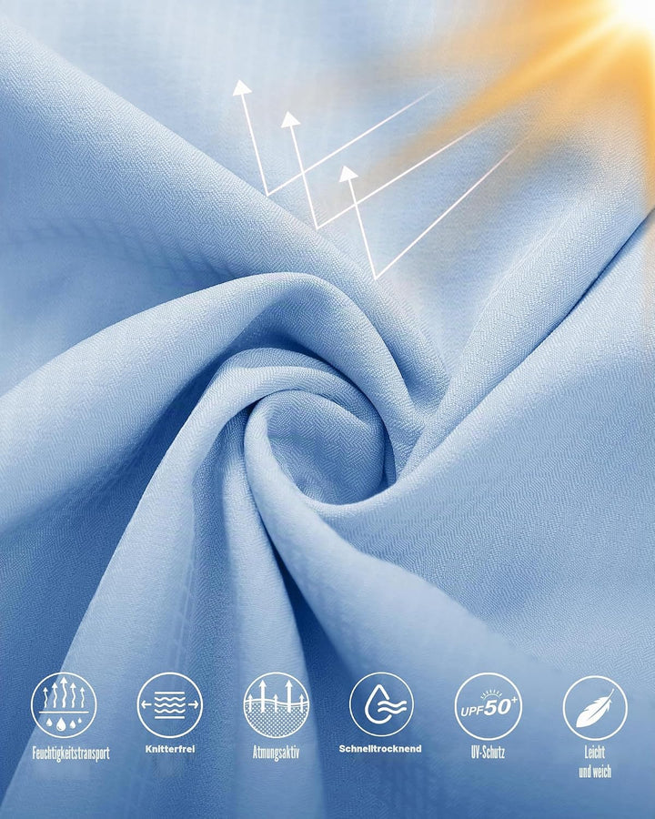 33,000ft Hemdbluse Damen UPF50 UV Schutz Hemd Schnelltrocknende Button-Down Shirts Atmungsaktive Wan