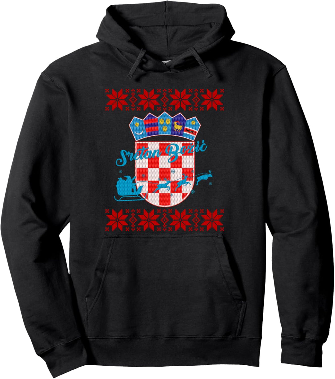 Weihnachten Kroatien Sretan Bozic Ugly Pullover Hoodie