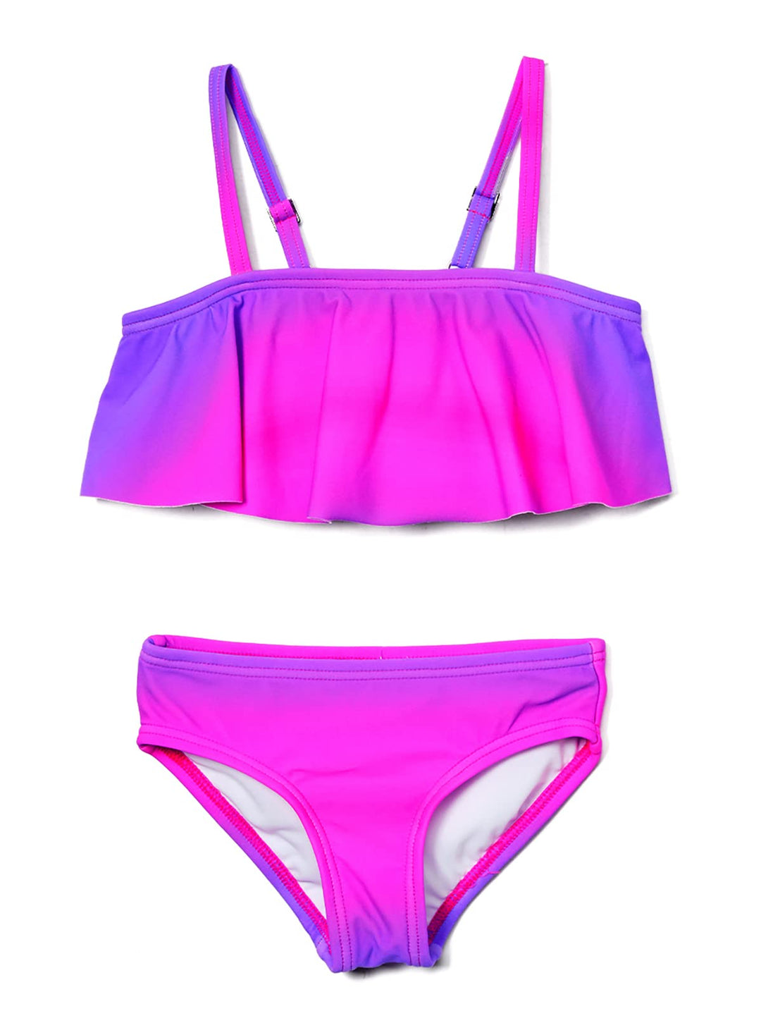 Kanu Surf Girls' Karlie Flounce Bikini Beach Sport 2-Piece Swimsuit