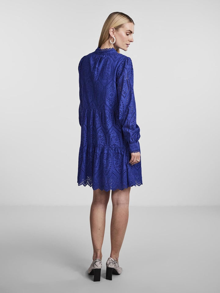 YAS Damen Yasholi Ls S. Noos Short Dresses XS Deep Ultramarine, XS Deep Ultramarine