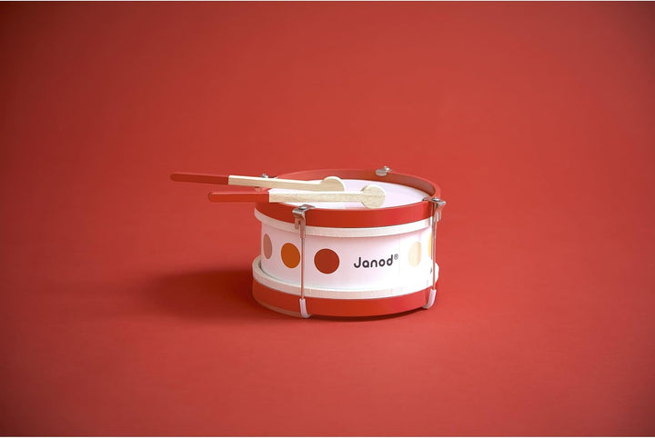 Janod - My First Confetti Holz-Trommel, Kinder-Musikinstrument, Spielzeugnachbildung und Spielzeug f