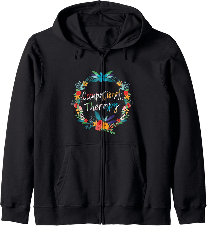 Occupational Therapy - OT Therapist Teacher Assistant Floral Kapuzenjacke