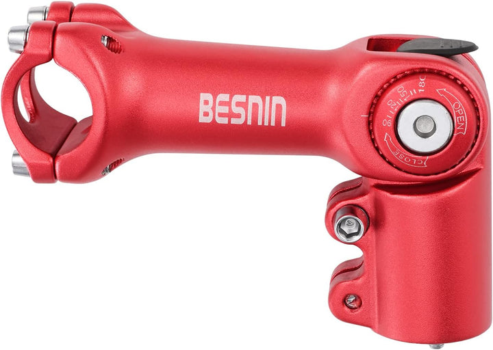 BESNIN Fahrrad Vorbau,Radfahren MTB Vorbau 0-90° 31.8MM OR 25.4MM 60/93/100mm Mountainbike Lenker Vo