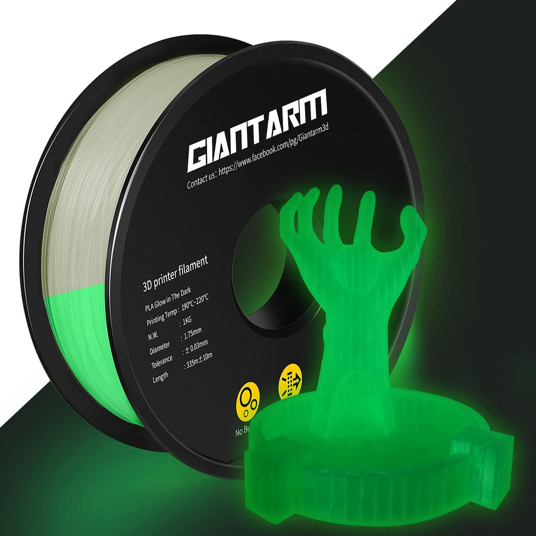 GIANTARM Leuchtet PLA Filament 1,75 mm,Glow In The Dark, Massgenauigkeit: ±0,02 mm, 3D-Druck-Filamen