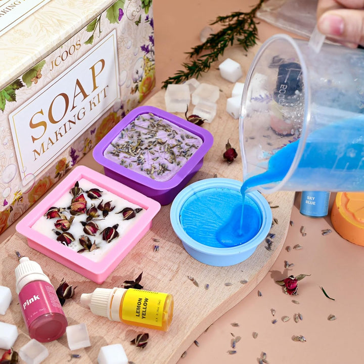 Vezerd Seife Selber Machen, Kreative Bastelset Erwachsene DIY Set Seifenherstellung mit Seifenform,