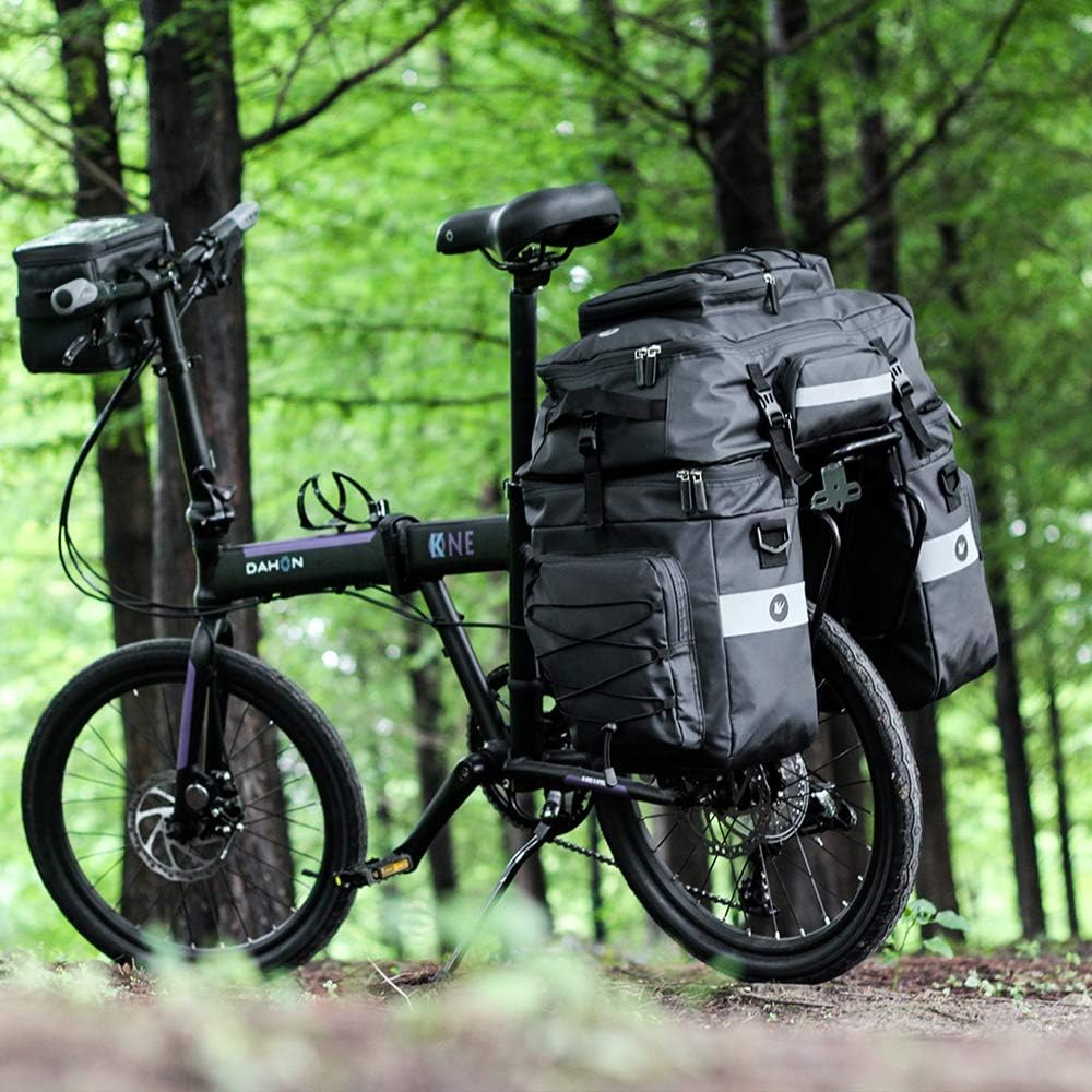 Rhinowalk 3 IN 1 Multifunktional Fahrrad Gepäckträgertaschen 65L Fahrrad Rücksitz Tasche Gepäckträge