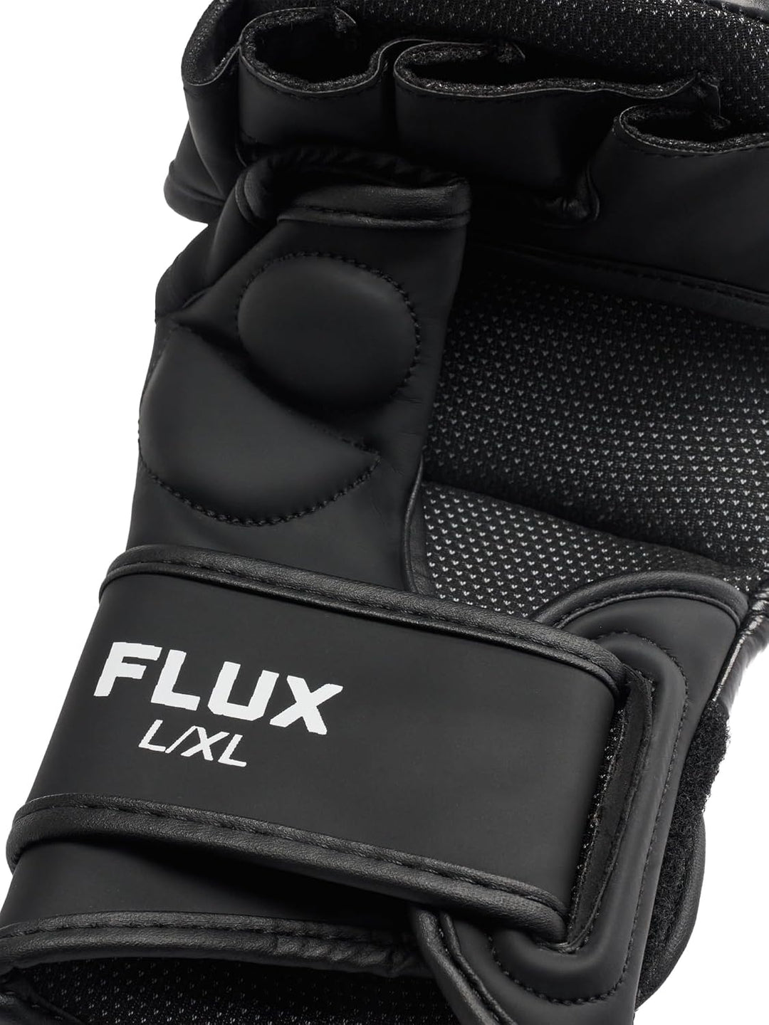 BENLEE MMA Sparring- Handschuhe aus Leder/Kunstleder Mix Flux Black/White L-XL, Black/White L-XL