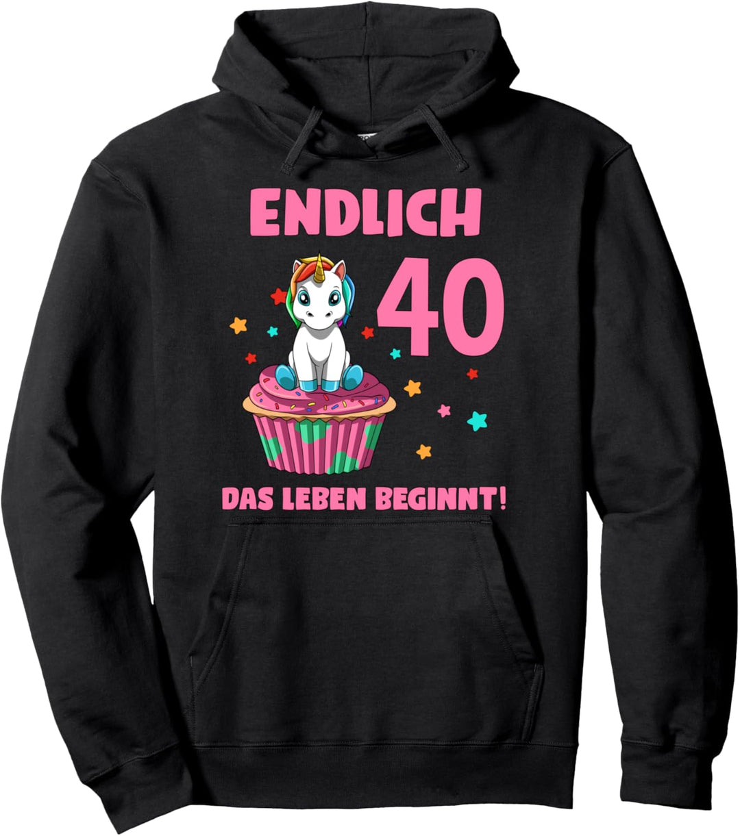 40 Geburtstag Frau Einhorn Shirt - 40 Jahre Geschenk Pullover Hoodie