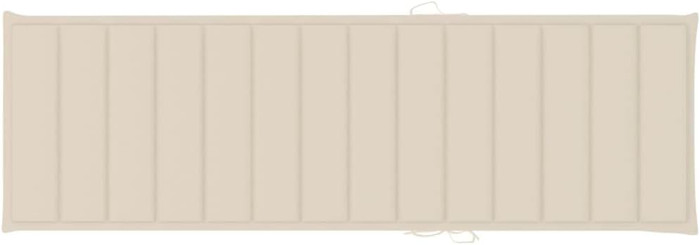 vidaXL Kiefernholz Imprägniert Sonnenliege mit Creme Auflage Gartenliege Relaxliege Holzliege Liege