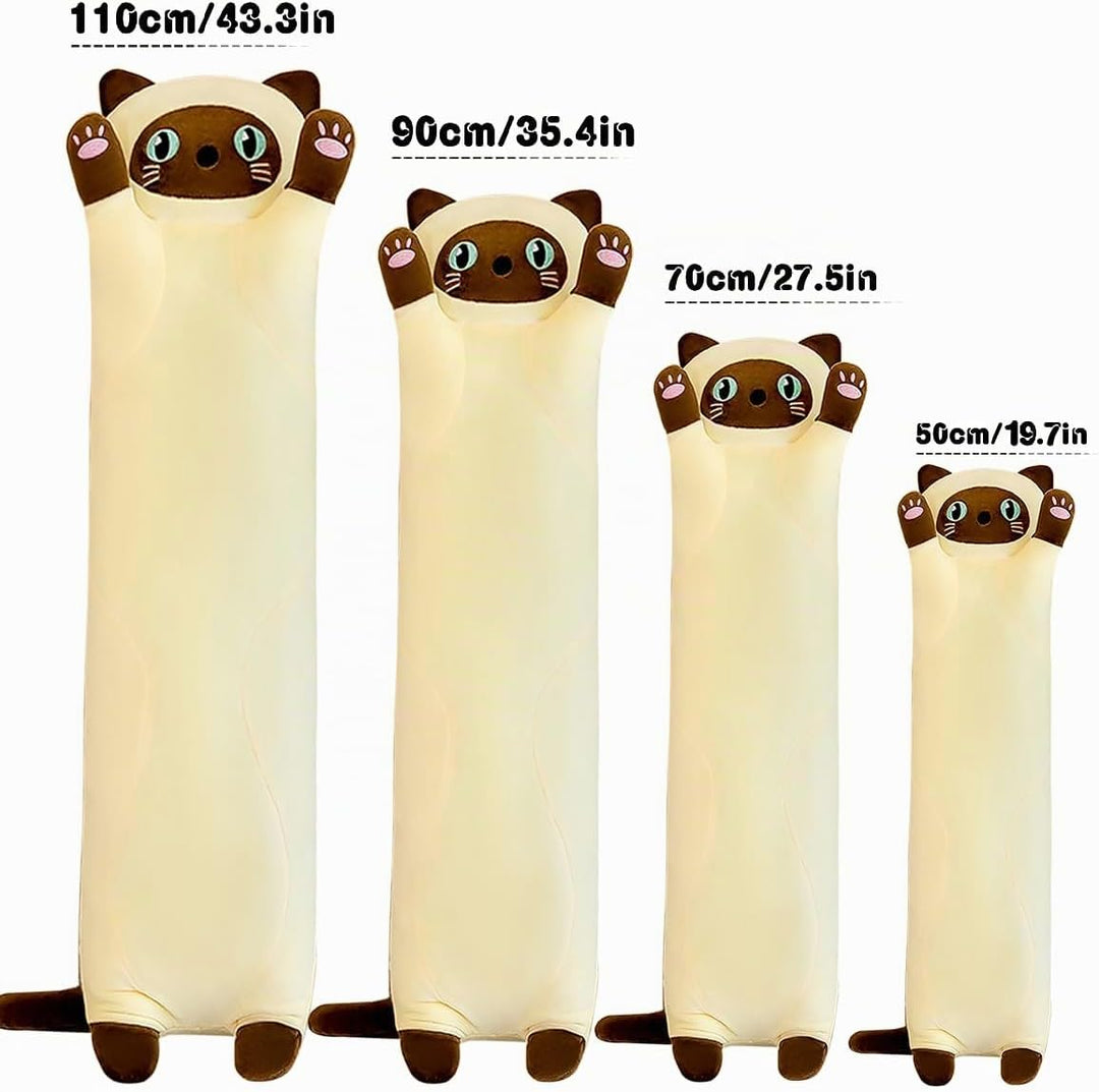 LEcylankEr Katze Kuscheltier 90cm Weiche Katze Plüsch Plüschtier Kissen Katze Stofftier Kuscheltiere