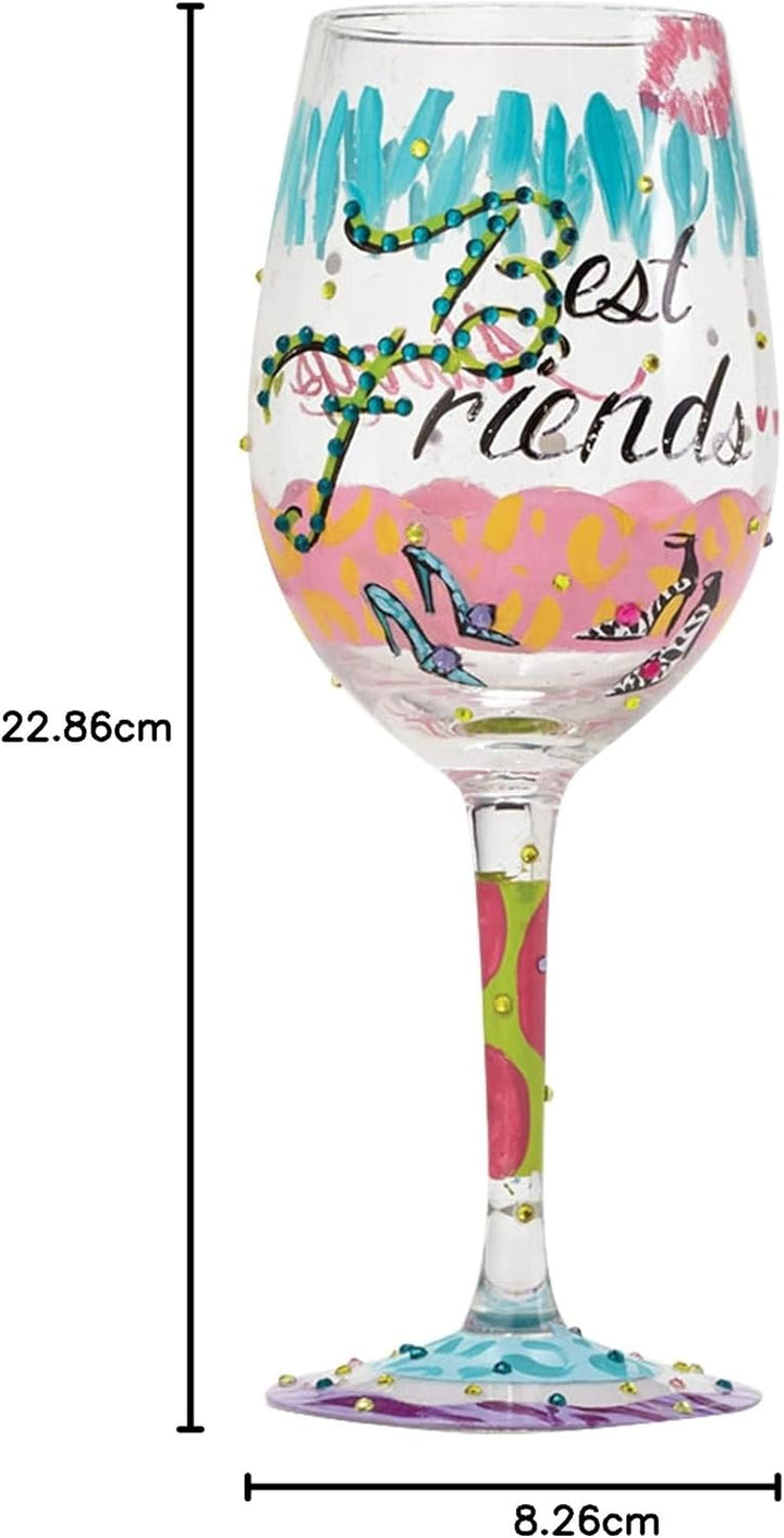 Lolita 4053096 Best Friends Always Wine Glass, Glas, Multi, 1 Stück (1er Pack) Lolita-WG, für immer