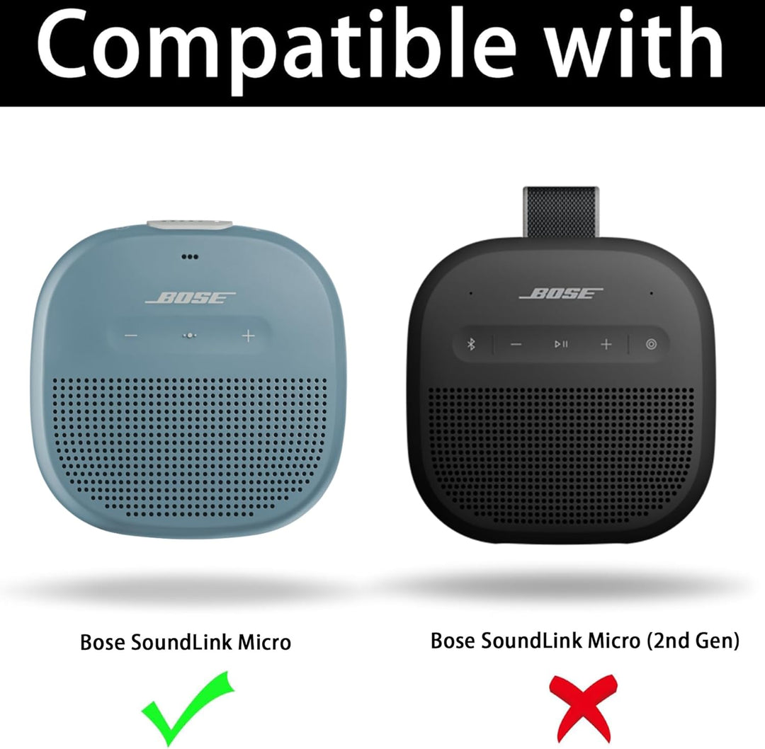 Aenllosi Hart Tasche Hülle für Bose SoundLink Micro Bluetooth Lautsprecher, Nur Tasche (SteinBlau),