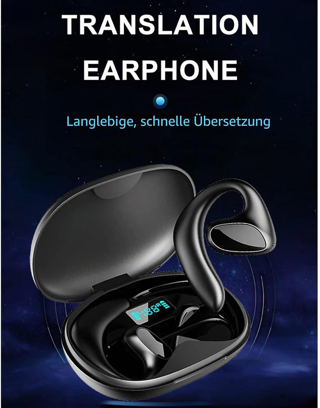 M8-Sprachübersetzer-Ohrhörer, 150-Sprachen-Sofort-Sprachübersetzungsgerät, Bluetooth-Rauschunterdrüc