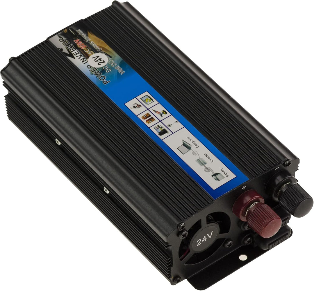 KALEA-INFORMATIQUE Spannungswandler 24V Eingang zu 220V Ausgang. Dauerleistung 500 WATTS, Spitzenlei