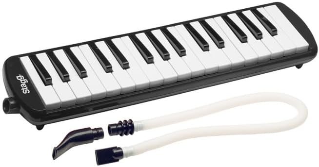 Stagg Melodica 32 Tasten, schwarz, inkl. Anblasschlauch Schwarz 32 Notes Modern, Schwarz 32 Notes Mo