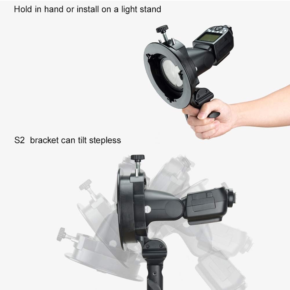 Godox S2 Speedlite S-Type Halterung Bowens Mount Blitzhalter für Godox V1 AD200Pro AD400Pro AD200 AD