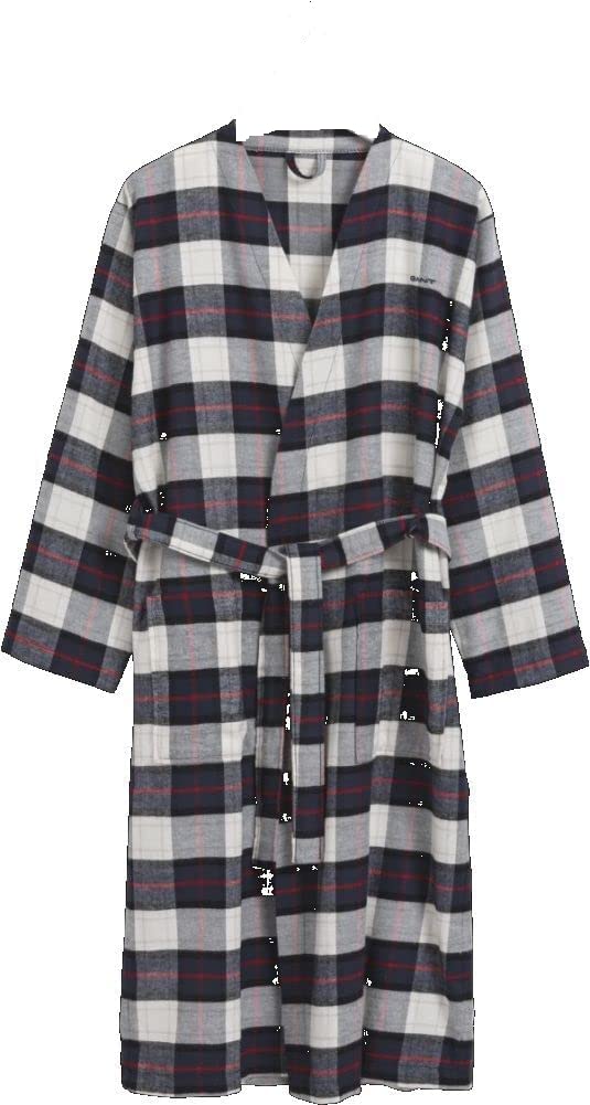 GANT Flannel Bademantel Farbe Hazelwood Beige Grösse M