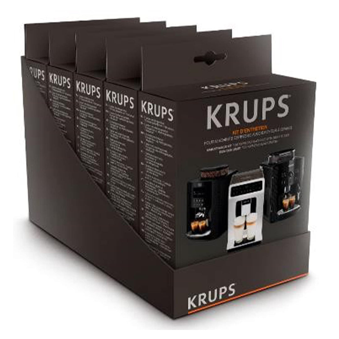 Krups Pflegeset für Maschinen, mit Mahlwerk, Schwarz, 5 Stück