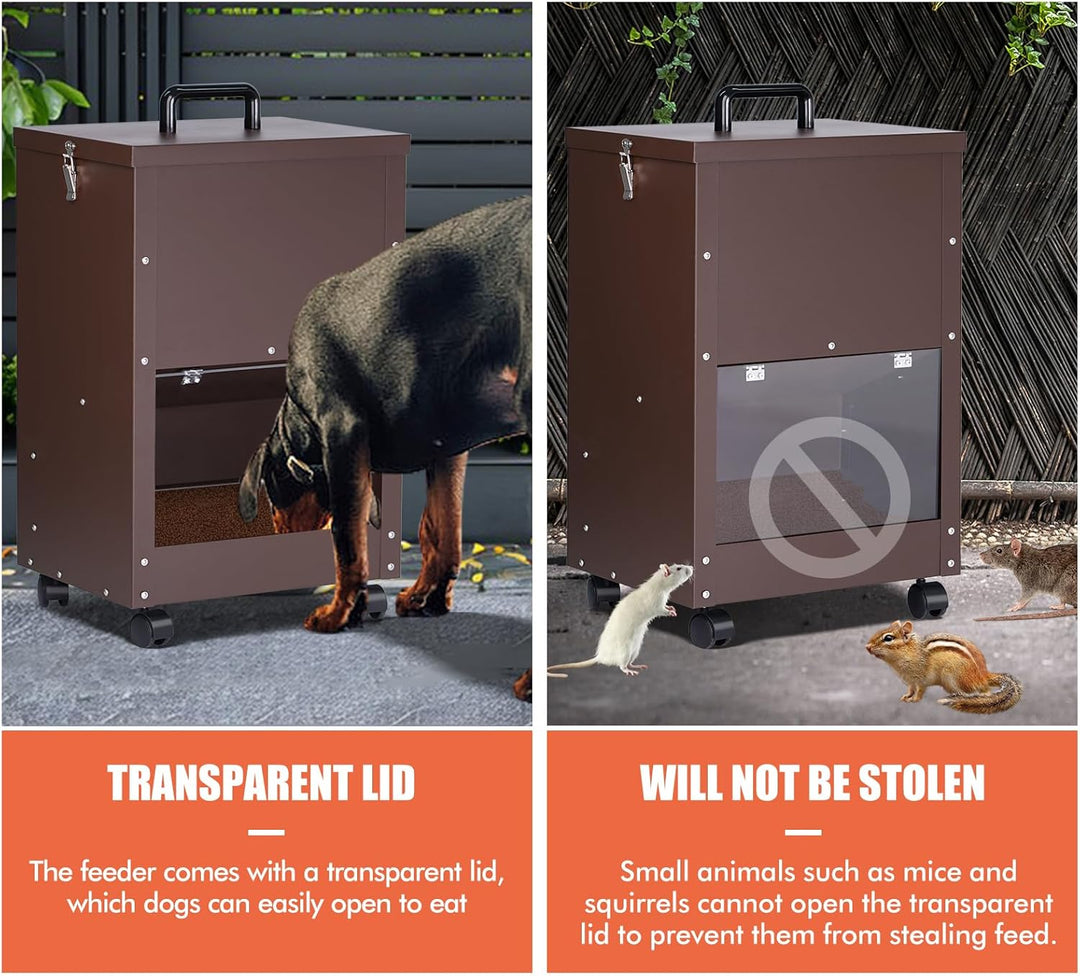 Automatischer Hundetränke 20KG verzinktes Hundefutter Schwerkraftfütterer Extra grosser selbstfütter
