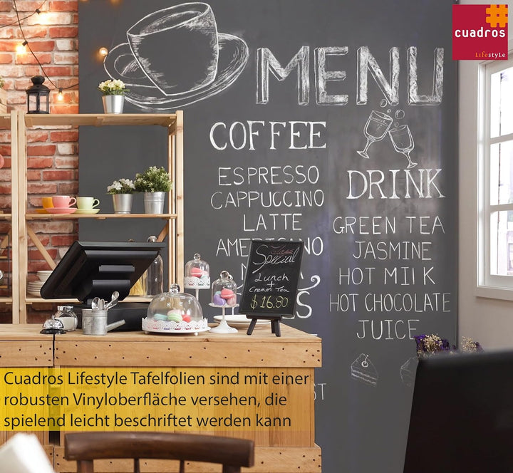 Cuadros Lifestyle Tafelfolie 100x150 cm | Magnetische und Selbstklebende Vinyl- Kreidefolie | Magnet
