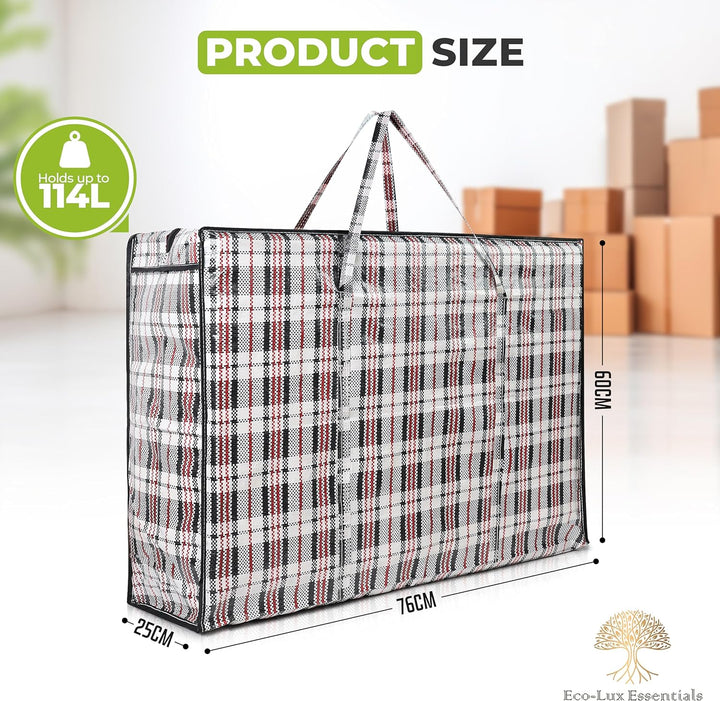 Pro-Lux 8 Stück extra grosse Wäscheaufbewahrung Einkaufstaschen stark langlebig – XXL Umzugstaschen