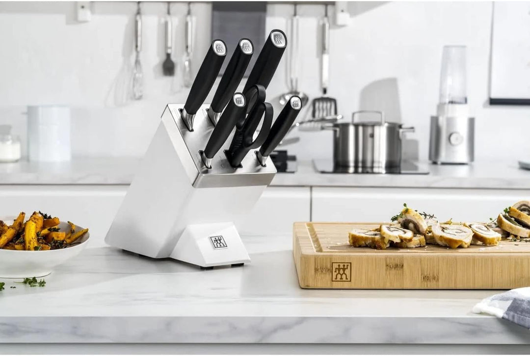 Zwilling All * Star Messerblockset mit KiS Technologie 7-tlg, Kochmesser Küchenmesser Weiss, (102277