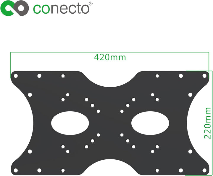 conecto VESA-Adapter, Adapter-Platte, universal geeignet, VESA 50x50 bis 400x200, 1-teilig, schwarz,