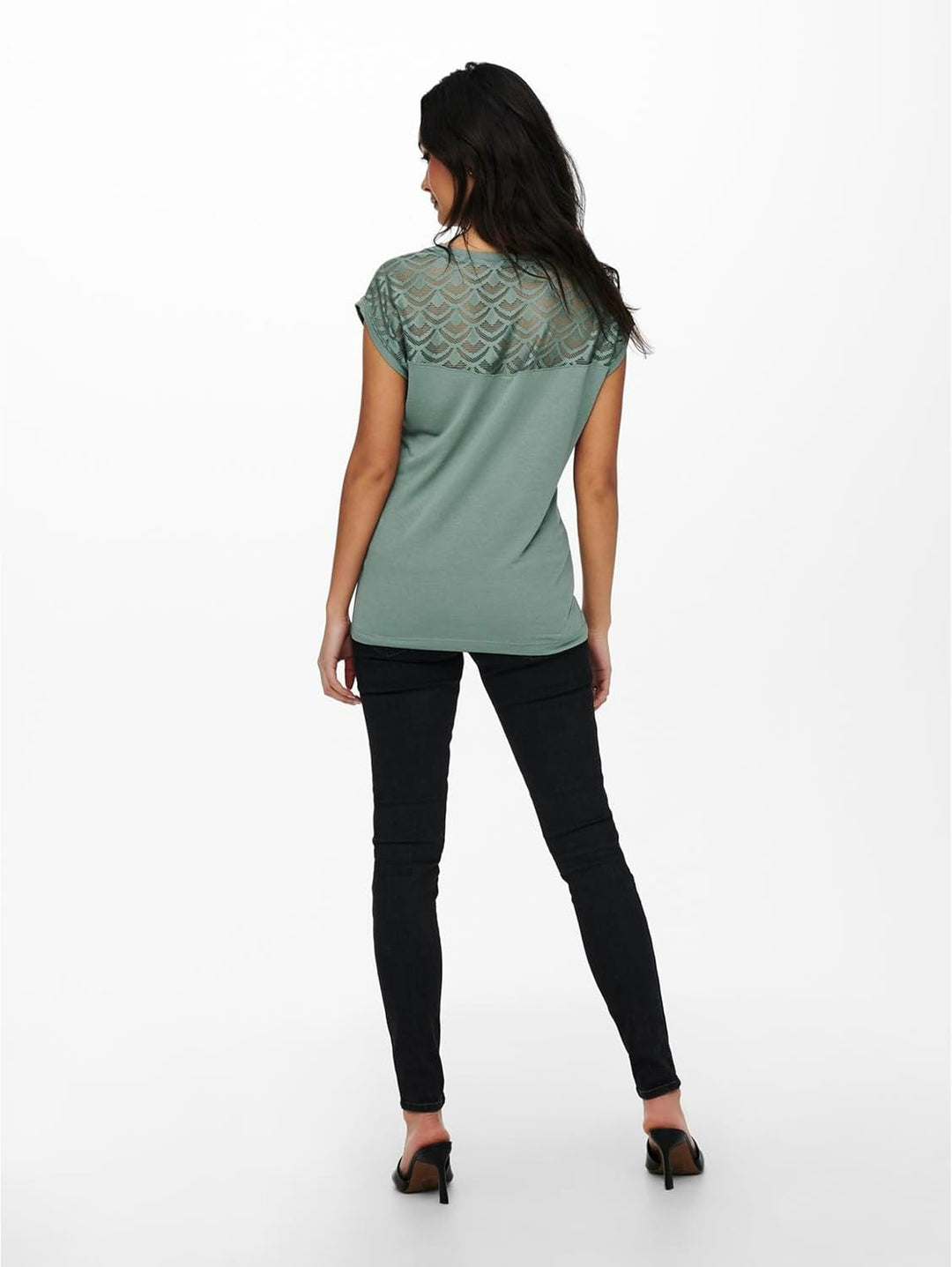ONLY Damen Onlnicole Life S/S Mix Top Noos JRS T-Shirt S Grün, S Grün
