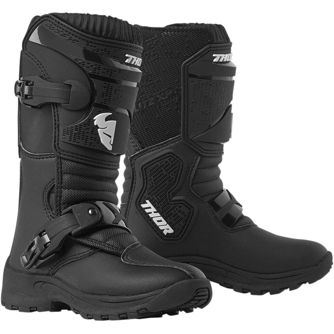 Thor Kids Motocross-Stiefel Blitz XP Mini Schwarz 29 EU Schwarz, 29 EU Schwarz