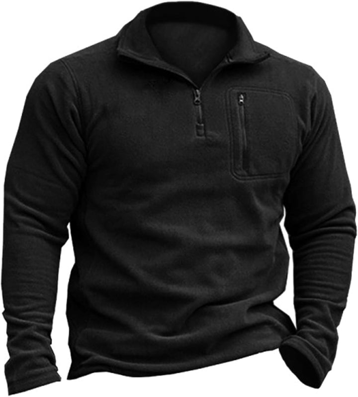Beotyshow Herren Quarter Zip Fleece Pullover Langarm Sweatshirt Outdoor Taktisch Weich Warm Polar Fl