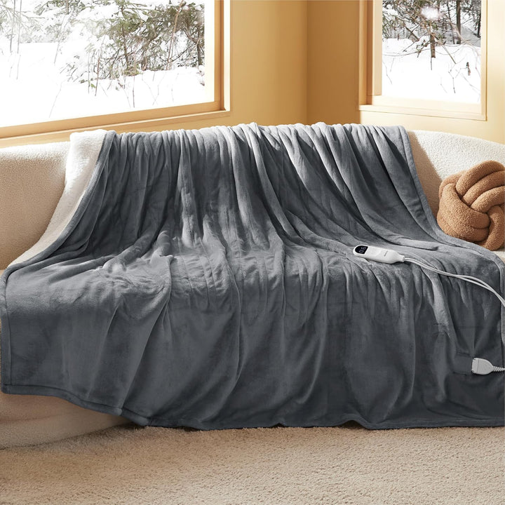 BEDSURE Heizdecke mit Abschaltautomatik 180x200cm - Wärmedecke mit 6 Heizstufen & 10 Stunden Timer,