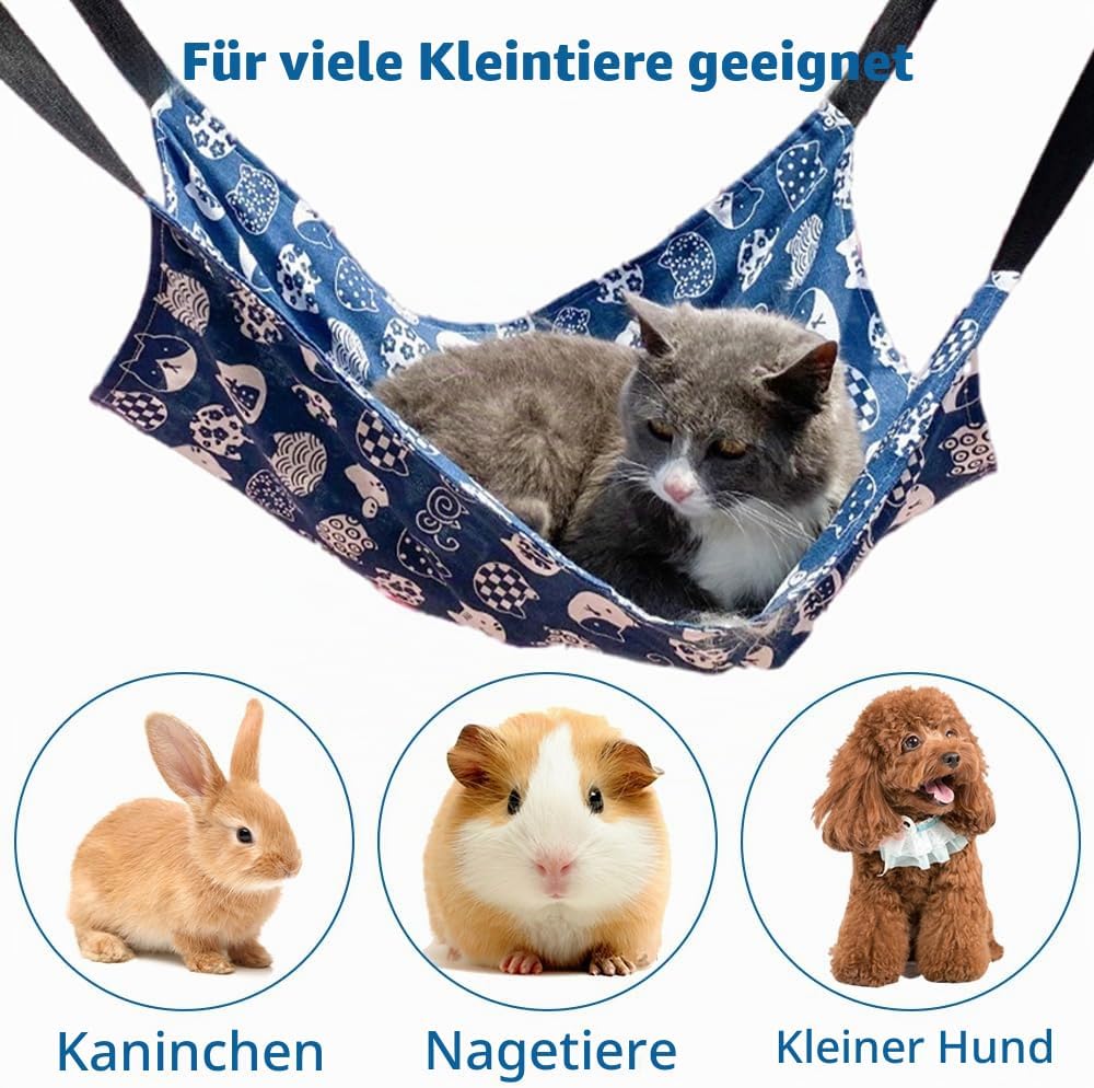 MiOYOOW 2 STK. Katzenhängematte, Atmungsaktives Hängebett für Haustiere Haustierkäfig Hängematte mit