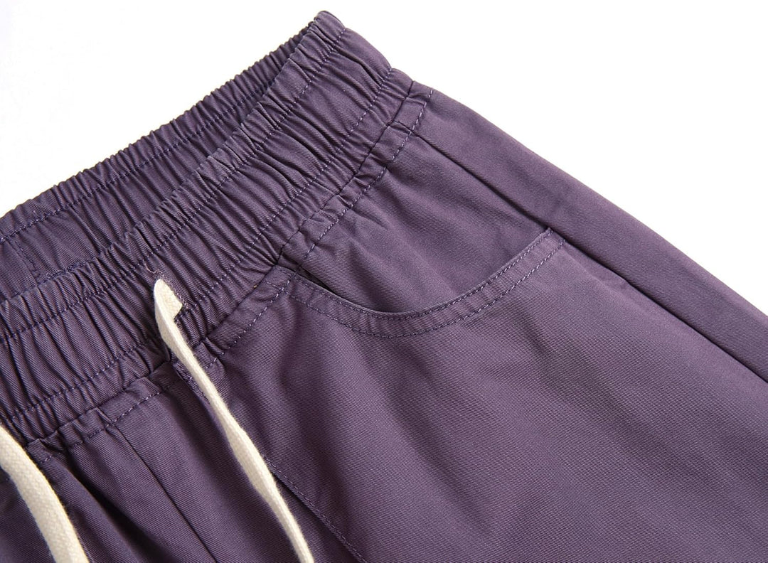 Mädchen Cargo Hose Straight Kinder Cargohose mit Gummizug, Dunkelviolett