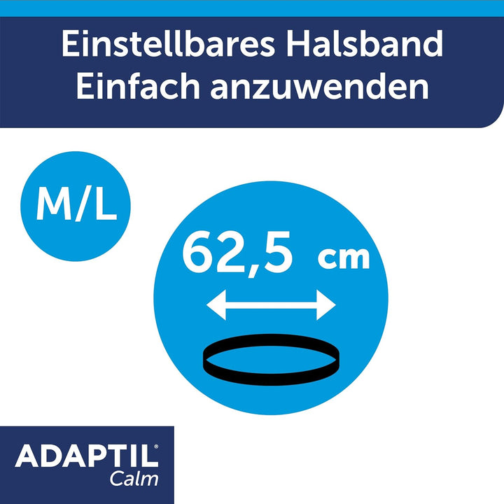 ADAPTIL® Calm Halsband für mittelgrosse-grosse Hunde | Anti Stress Halsband Hund | Halsumfang bis 62
