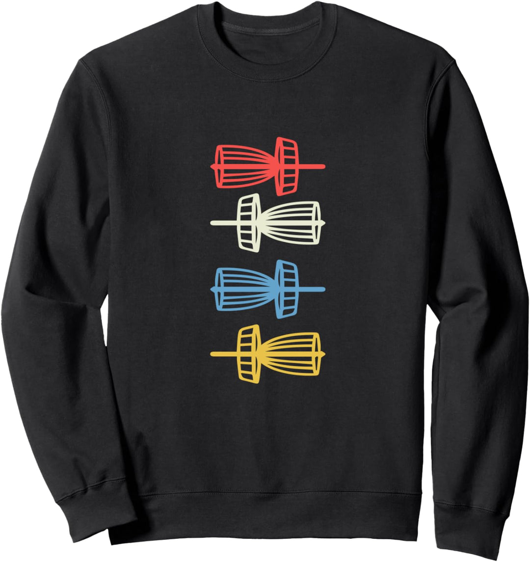Disc Golf Funny Retro Disc Golf Korb Design Sweatshirt