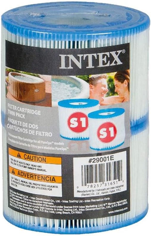 Intex, Filterkartusche für Easy-Set- / PureSpa-Pool, 29001E, Typ S1, 6 Stück 6 Pack, 6 Pack