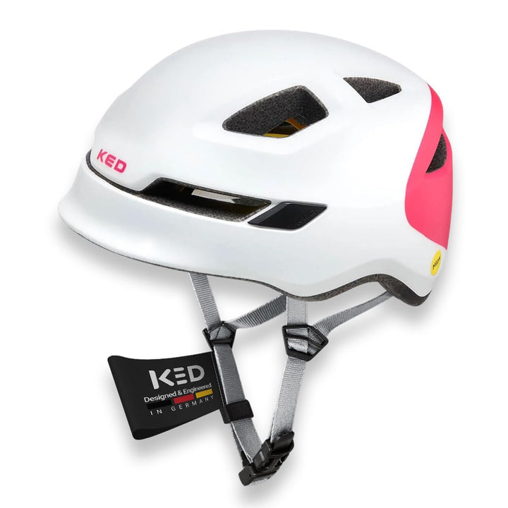 KED Unisex Jugend Pop Fahrradhelm M (52-56cm) Weiss, M (52-56cm) Weiss