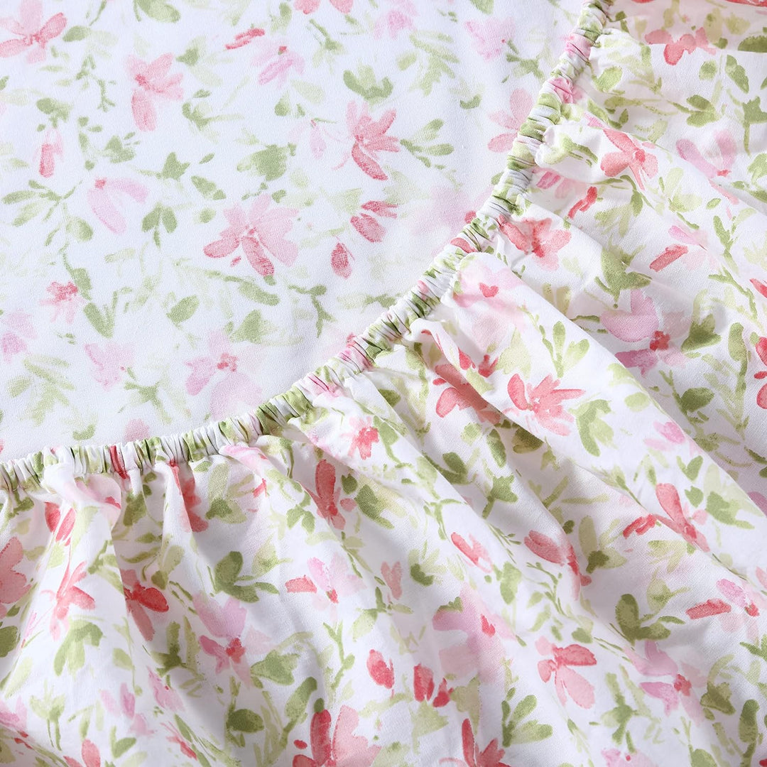 Laura Ashley - Doppelbettlaken, Baumwoll-Perkal-Bettwäsche-Set, knackige und Coole Heimdekoration (N
