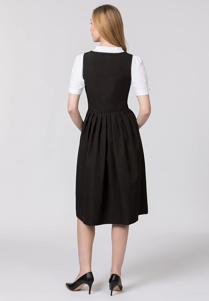 Stockerpoint Damen Dirndl Zita Kleid für besondere Anlässe schwarz, 54 36 Schwarz, 36 Schwarz