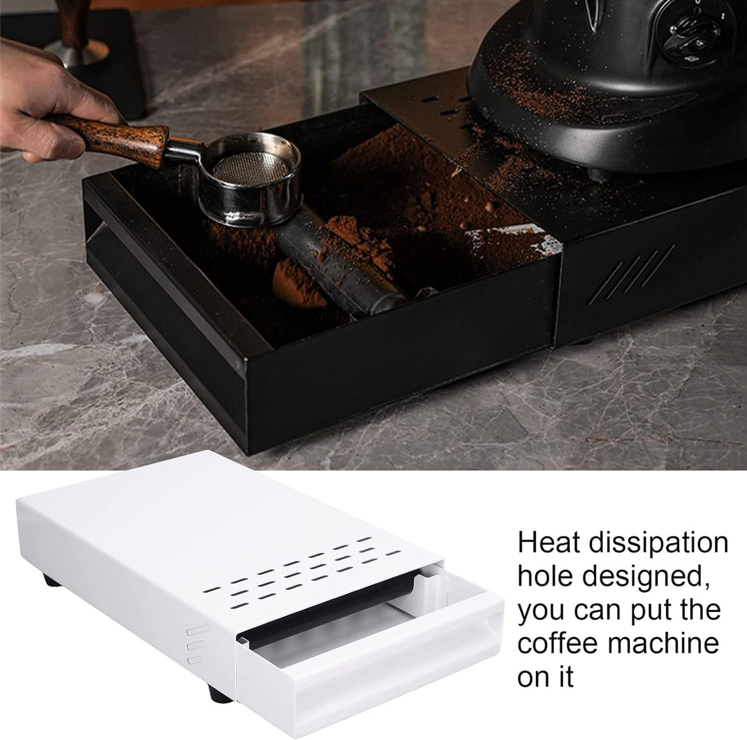 Wakects Kaffee-Klopf-Box-Behälter, Edelstahl-Gummi-Kaffeemehl-Klopf-Box-Rest-Pulver-Eimer-Schublade