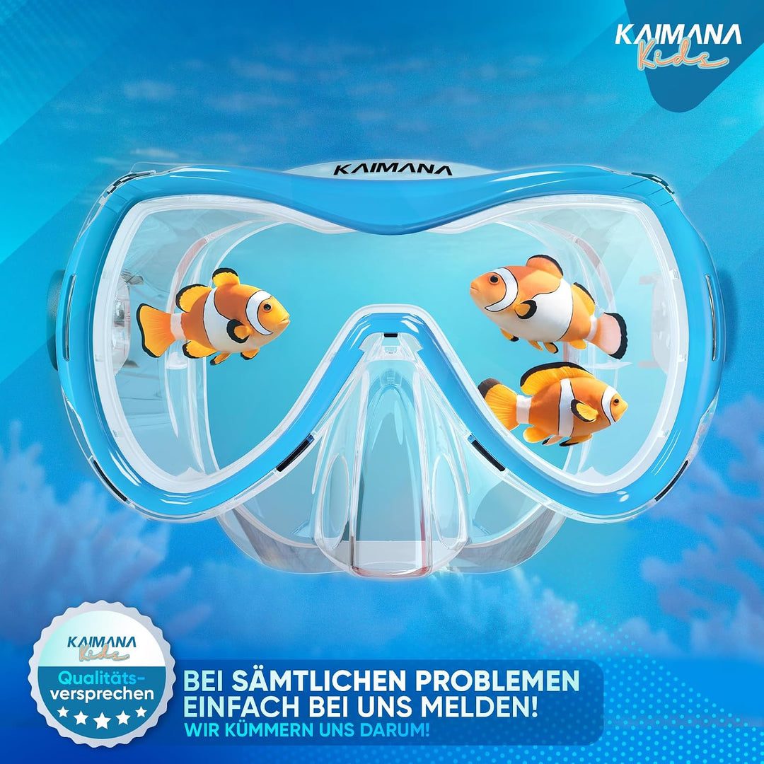 Das Neue KAIMANA® SeaExplorer Schnorchelset Kinder + Tragetasche, Taucherbrille mit Schnorchel, Tauc